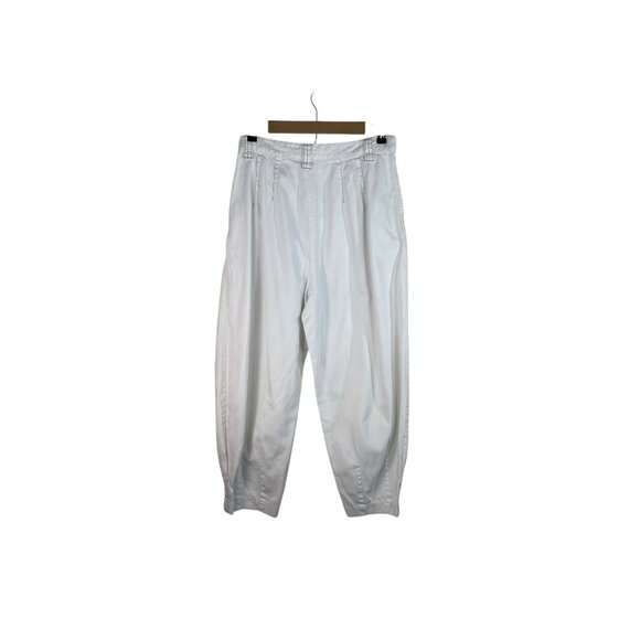 Free People White Barcelona Balloon Pleated Pants 12 - Picture 8 of 16